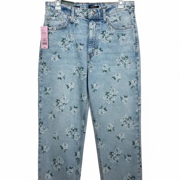 Zara Women's Straight Leg Jeans - Light Blue - Picture 2 of 4